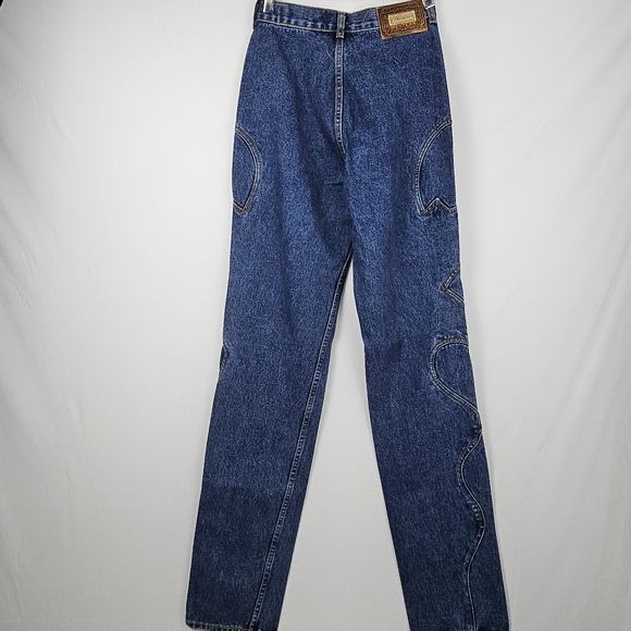 Lawman vintage 90s y2k western rare intricate side design jeans size 3 - Picture 11 of 16